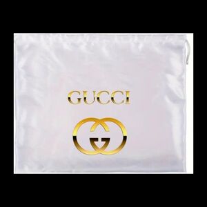 12 X 15.5 ACTUAL SIZE White Dust Bag with Fashion Art Logo VINYL COLOR MAY VARY